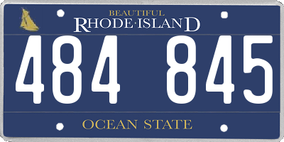 RI license plate 484845