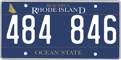 RI license plate 484846
