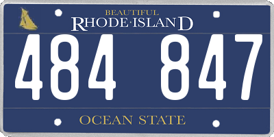 RI license plate 484847