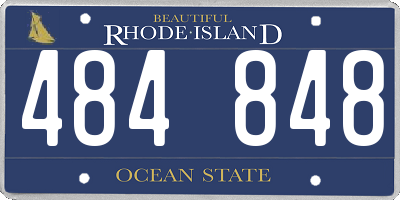 RI license plate 484848