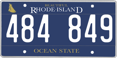 RI license plate 484849