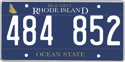 RI license plate 484852