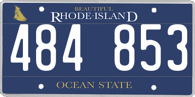 RI license plate 484853