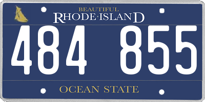 RI license plate 484855