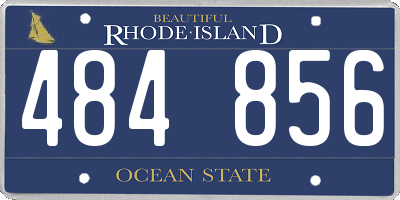 RI license plate 484856