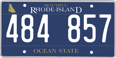 RI license plate 484857