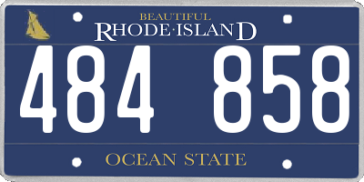 RI license plate 484858