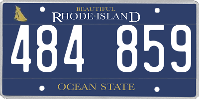 RI license plate 484859