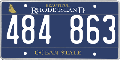 RI license plate 484863