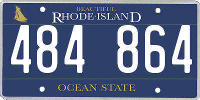 RI license plate 484864