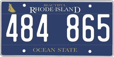 RI license plate 484865
