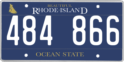 RI license plate 484866