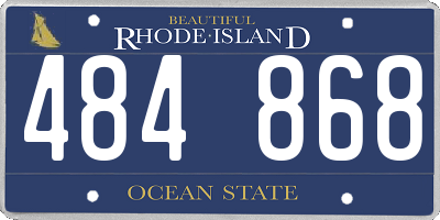 RI license plate 484868