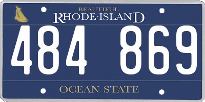 RI license plate 484869