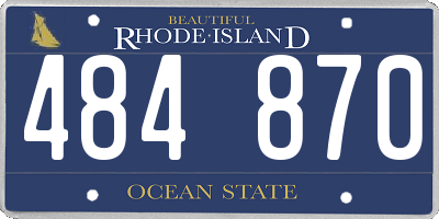 RI license plate 484870