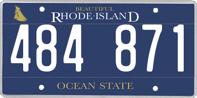 RI license plate 484871