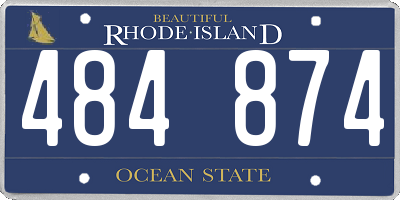 RI license plate 484874