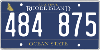 RI license plate 484875