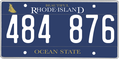 RI license plate 484876