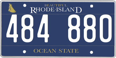 RI license plate 484880