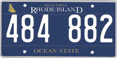 RI license plate 484882