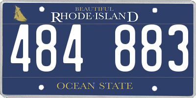 RI license plate 484883