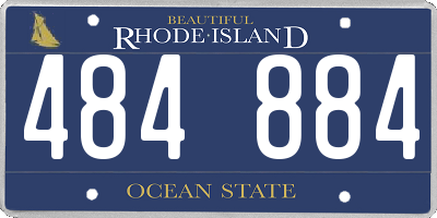 RI license plate 484884
