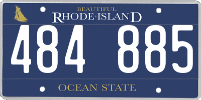 RI license plate 484885