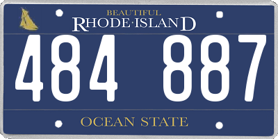 RI license plate 484887