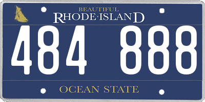 RI license plate 484888