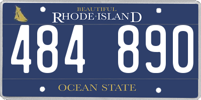 RI license plate 484890