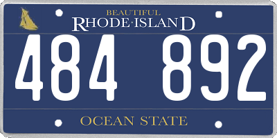 RI license plate 484892