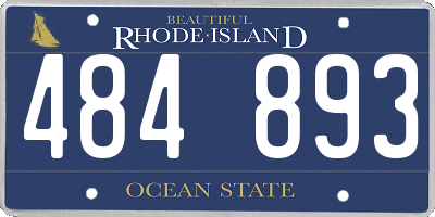 RI license plate 484893
