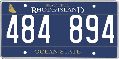 RI license plate 484894