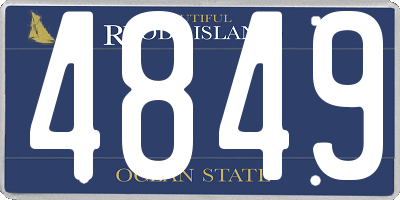 RI license plate 4849