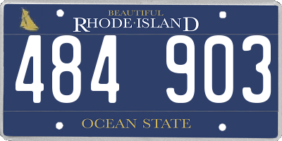 RI license plate 484903