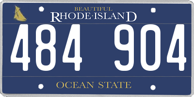RI license plate 484904