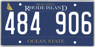 RI license plate 484906