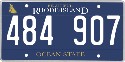 RI license plate 484907