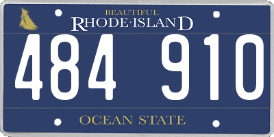 RI license plate 484910