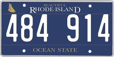 RI license plate 484914