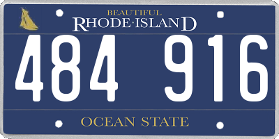 RI license plate 484916