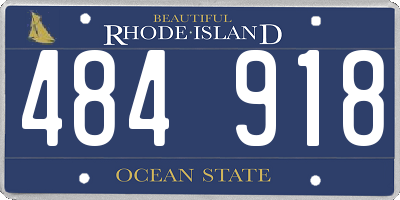 RI license plate 484918