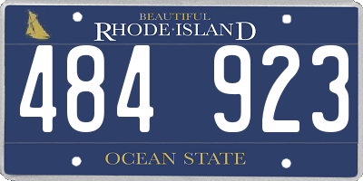 RI license plate 484923