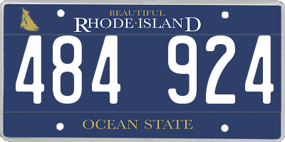 RI license plate 484924