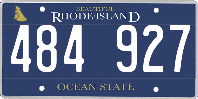 RI license plate 484927