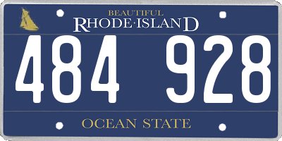 RI license plate 484928