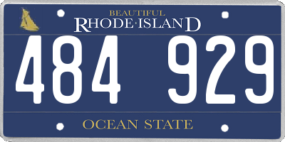 RI license plate 484929