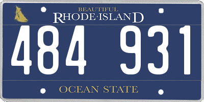 RI license plate 484931