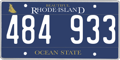 RI license plate 484933
